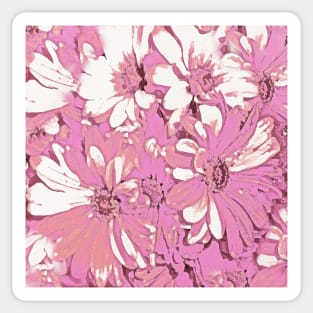 Pink Spring Daisy Abstract Sticker